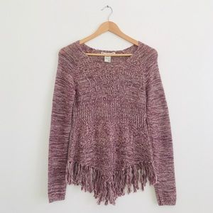 American Rag Knit Frayed Sweater Sz XS
